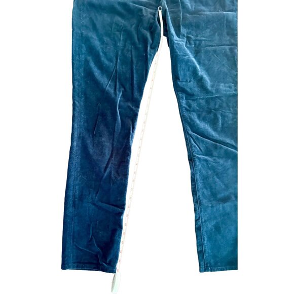 AG Adriano Goldschmied The Prima Cigarette Leg Corduroy Pants Navy Blue Size 31R - Picture 10 of 15